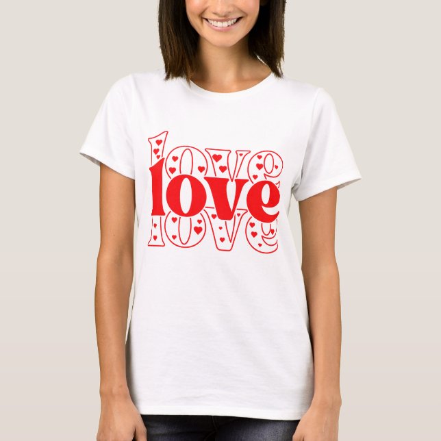Camiseta Amor e Corações (Frente)