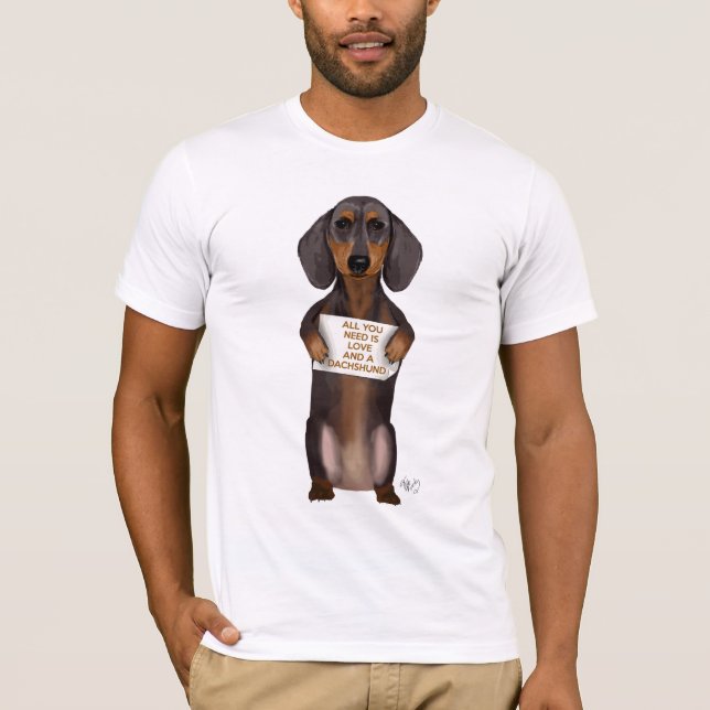 Camiseta Amor e Dachshund (Frente)