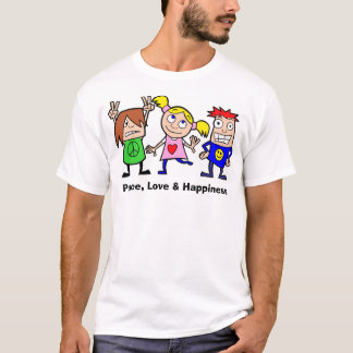 Camiseta Amor e felicidade da paz