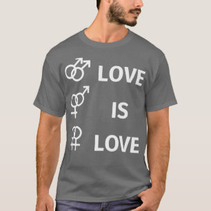 Camiseta Amor é Gay e Lésbica Igualdade de Casamentos LGBT
