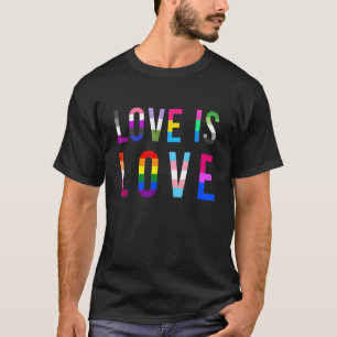 Camiseta Amor é Gay LGBTQ lésbica, bissexual Queer Tran
