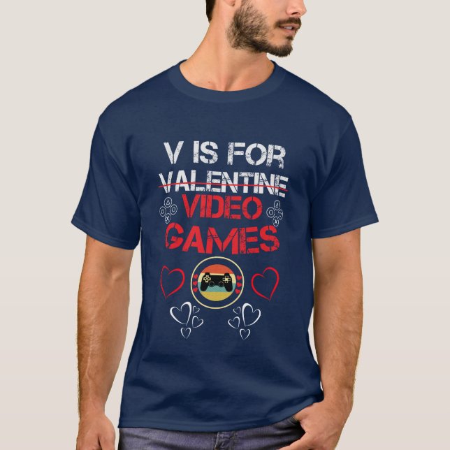 Camiseta Amor e Joysticks: Jogador de Namorados Exclusivo (Frente)