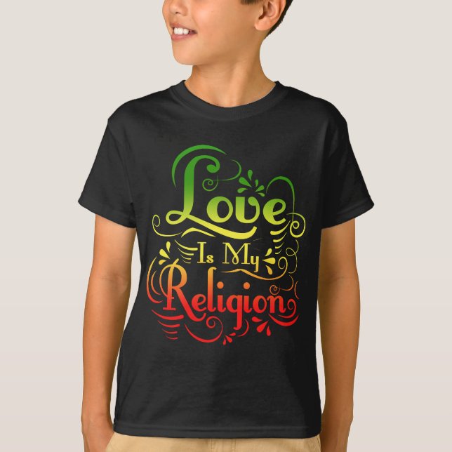 CAMISETA AMOR É MINHA RELIGIÃO (Frente)