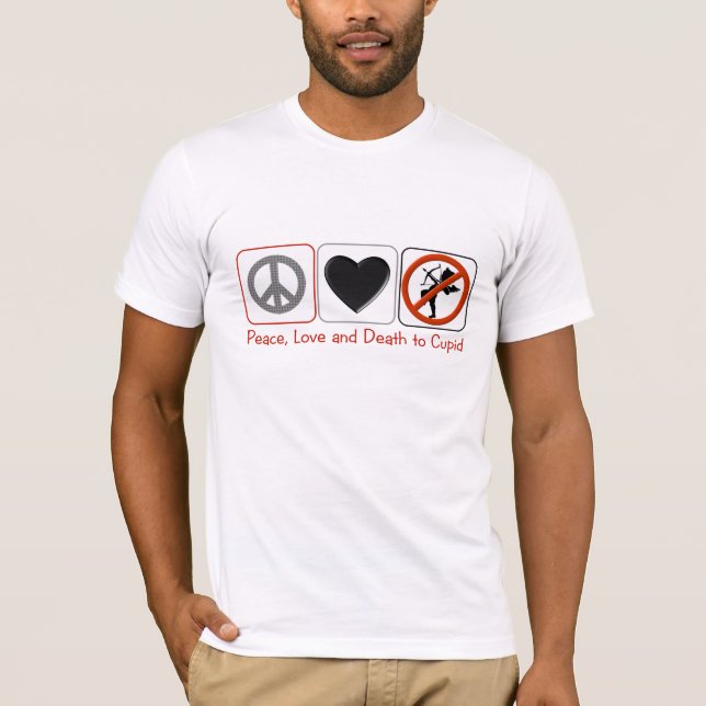Camiseta Amor e morte da paz ao Cupido (Frente)