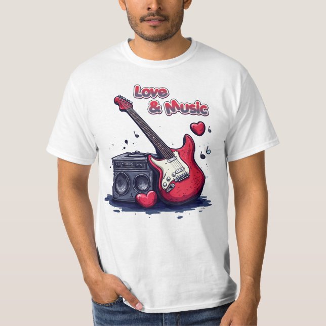 Camiseta Amor e Música (Frente)