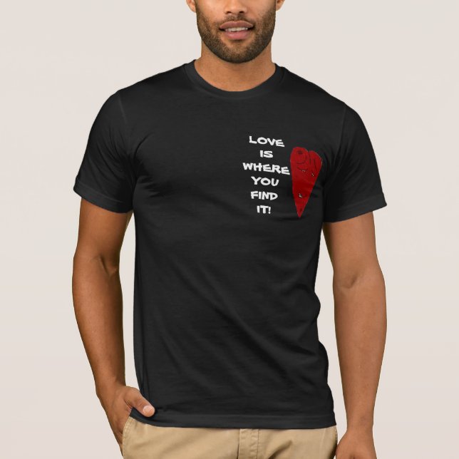 CAMISETA AMOR É ONDE VOCÊ ENCONTRA NAMORADOS (Frente)