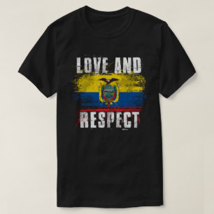 Camiseta Amor e orgulho do Ecuadorian da bandeira de