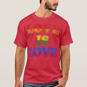 Camiseta Amor é Orgulho gay de bandeira LGBTQ
