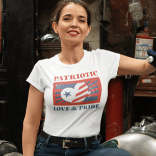 Camiseta Amor e Orgulho Patrióticos