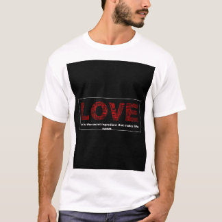 Camiseta Amor e Paz Arte Doce Ingrediente T-Shirt