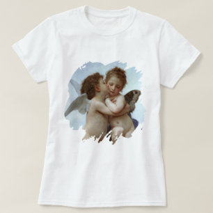 Camiseta Amor e Psyche como Crianças/Angels Primeiro Beijo