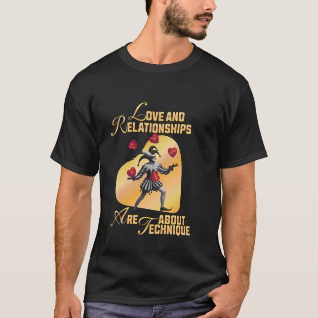 Camiseta Amor E Relações São Sobre Autocolante Técnico (Frente)