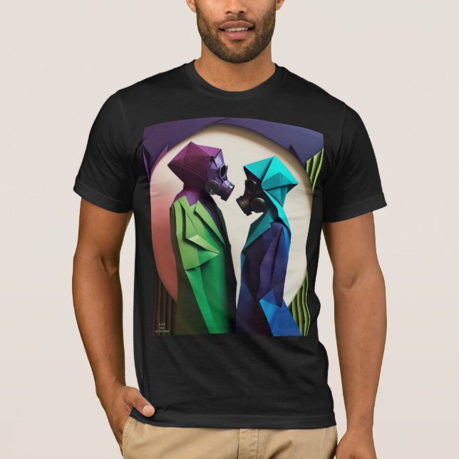 Camiseta AMOR E RESISTÊNCIA Origami Vibrante (Frente)