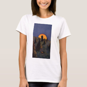 Camiseta Amor e Romance Vintage, Beijo da Lua da Colheita