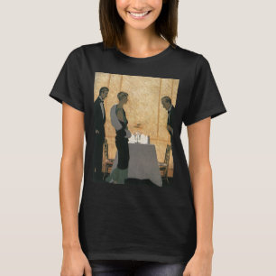 Camiseta Amor e Romance Vintage, Jantar Elegante de Casal