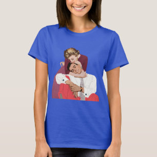 Camiseta Amor e Romance Vintage, Recém-Casados em Rosa