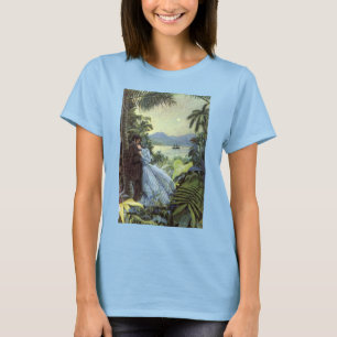 Camiseta Amor e Romance Vintage, Vista Tropical Romântica