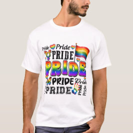 CAMISETA AMOR E SUPORTE LGBTQ PRIDE RAINBOW