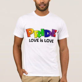 CAMISETA AMOR E SUPORTE LGBTQ PRIDE RAINBOW