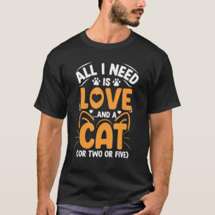 Camiseta Amor E Um Gato Gato Fofo Gatos Kitty Mamãe Pap