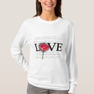 Camiseta Amor e um rosa