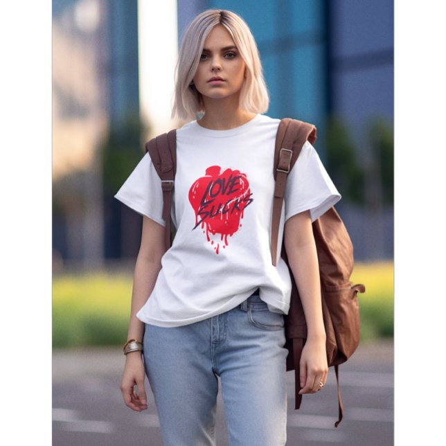 Camiseta Amor é uma merda, Design moderno anti-Valentim (Criador carregado)