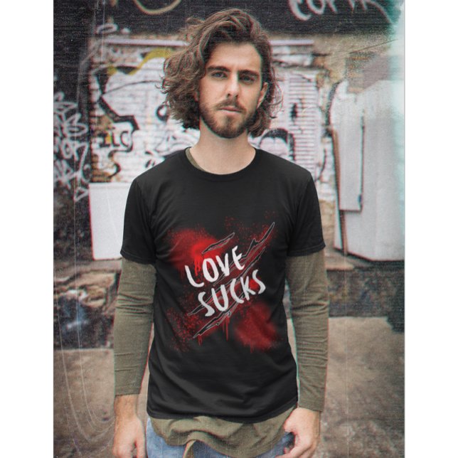 Camiseta Amor é uma merda, estilo anti-Valentim (Criador carregado)