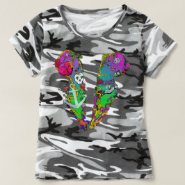 Camiseta Amor é Veneno Tatuagem Tux Camo T-Shirt
