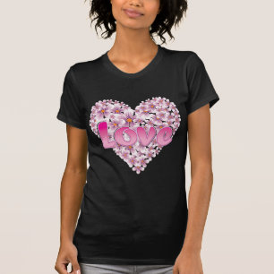 Camiseta Amor e Visitas Rosa