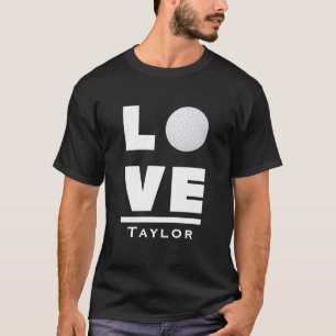 Camiseta Amor E Viva Golfe Nome Personalizado Fã de Esporte