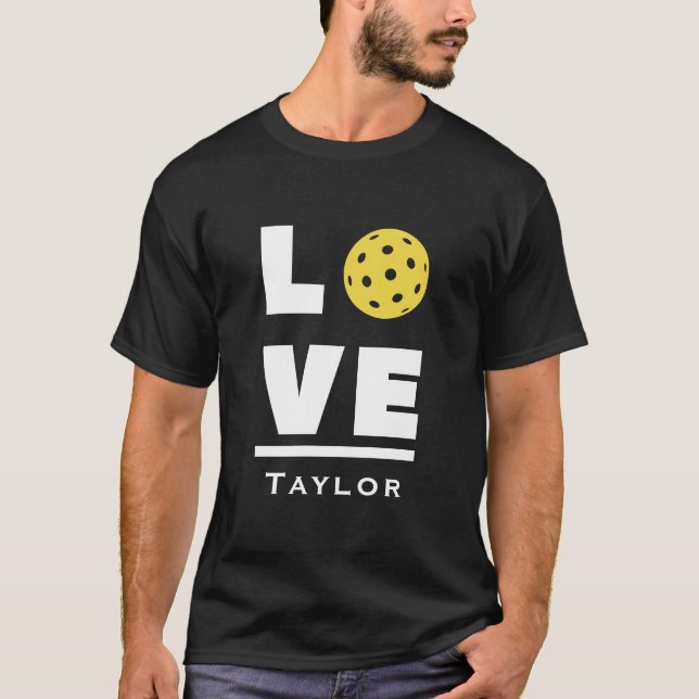 Camiseta Amor E Viva Pickleball Fã De Esportes Personalizad (Frente)