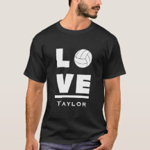 Amor E Vôlei Desporto Fã Nome Personalizado