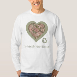 Camiseta Amor ecológico e cardíaco
