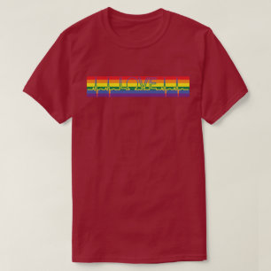 Camiseta AMOR EKG da bandeira do orgulho de LGBT