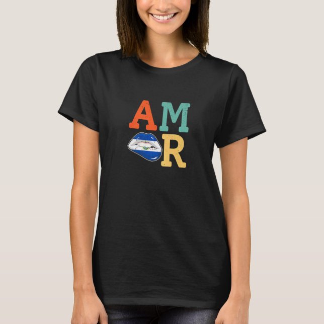 Camiseta Amor El Salvador flag lips (Frente)