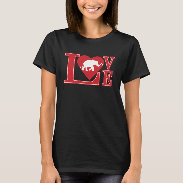 Camiseta amor elefante (Frente)