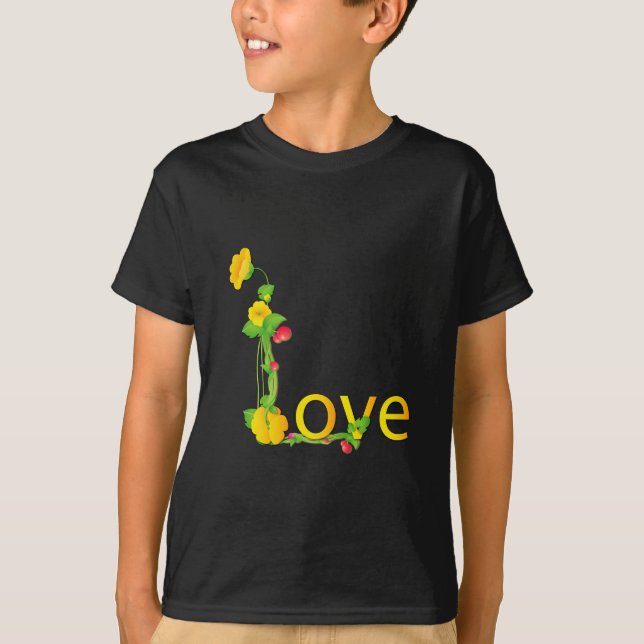 Camiseta Amor em Flores Amarelas (Frente)