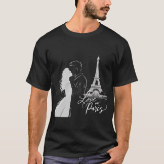 Camiseta Amor em Paris: Um Beijo Eterno debaixo do Eiffel