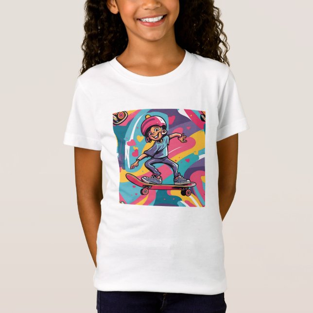 Camiseta Amor em Rodas - Legal Skateboard Heart Design | (Frente)