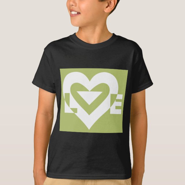 Camiseta Amor em Sage Green (Frente)
