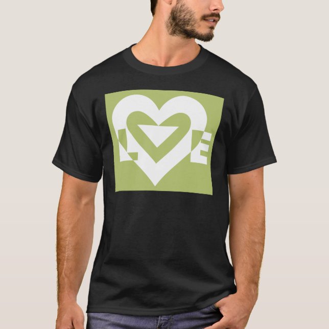 Camiseta Amor em Sage Green (Frente)