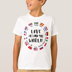 Camiseta Amor em Todo o Mundo Idiomas