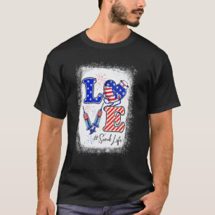 Camiseta Amor Enfermeira De Vida Enfermeira 4 De Julho Band