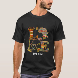 Camiseta Amor Enfermeira História Negra Mês Orgulho African