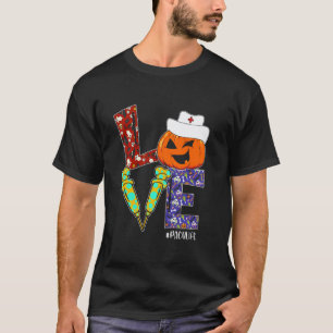 Camiseta Amor Enfermeira PACU Vida Enfermeira Dia das Bruxa
