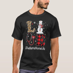 Camiseta Amor Enfermeira Pediátrica Vida Boneco de Neve Nat