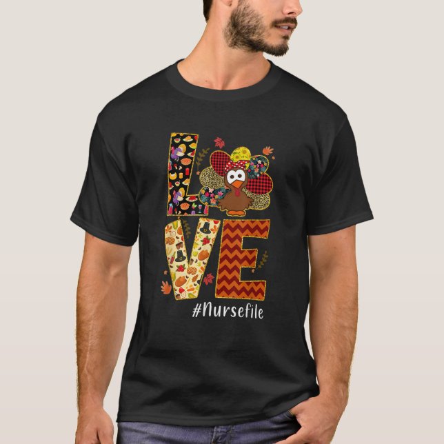 Camiseta Amor Enfermeira Vida Unisex Adultos Crianças Enfer (Frente)