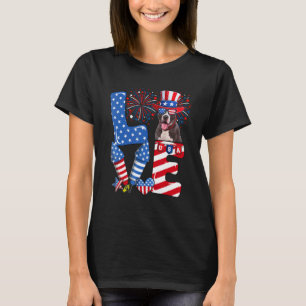 Camiseta Amor engraçado Cachorro Pit Bull Óculos de sol Ban