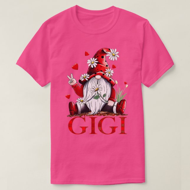 Camiseta Amor Engraçado Chamado Gigi Gnomo Valentine Day M (Frente do Design)