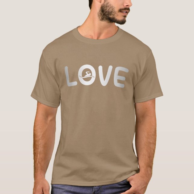 Camiseta amor engraçado de natação (Frente)